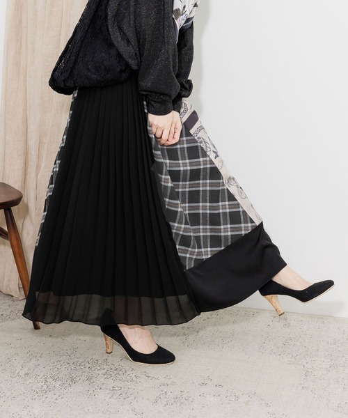 「iS ScoLar」 ロングスカート M ブラック レディース_画像4