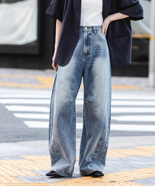 「SENSE OF PLACE by URBAN RESEARCH」 デニムパンツ MEDIUM ブルー レディース_画像4