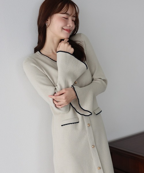 「BLUEEAST」 ニットワンピース MEDIUM ブラック レディース_画像3