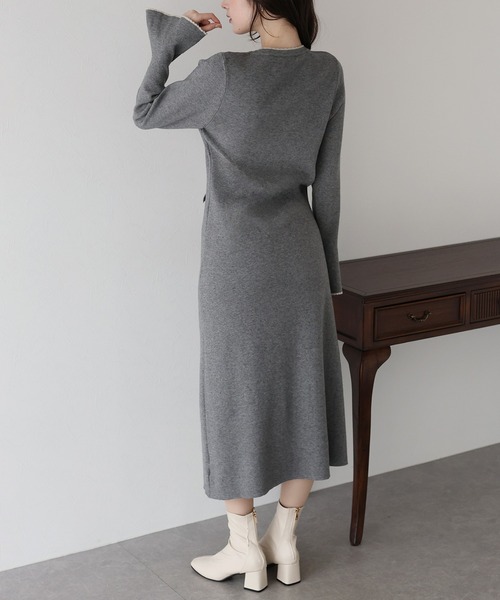 「BLUEEAST」 ニットワンピース MEDIUM ブラック レディース_画像5
