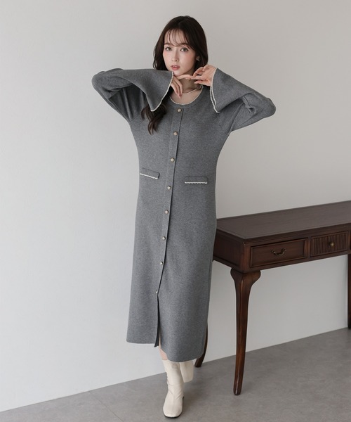 「BLUEEAST」 ニットワンピース MEDIUM ブラック レディース_画像7