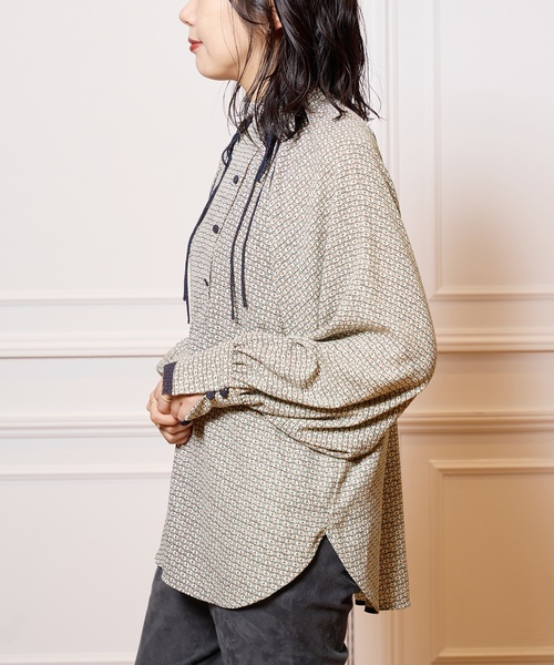 「IENA LA BOUCLE」 長袖ブラウス FREE アイボリー レディース_画像5