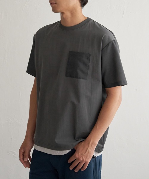 tシャツ 冷感異素材コンビTシャツ メンズ | ikka | 02
