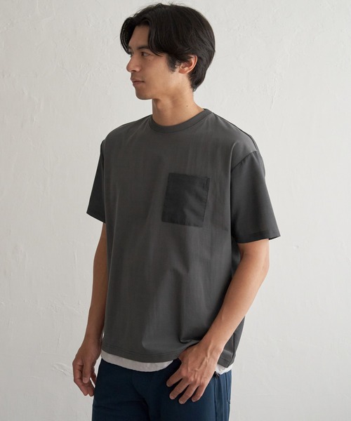 tシャツ 冷感異素材コンビTシャツ メンズ | ikka | 07