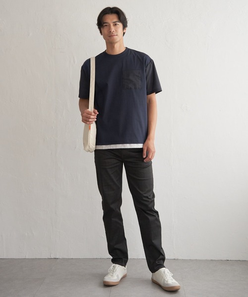 tシャツ 冷感異素材コンビTシャツ メンズ | ikka | 09