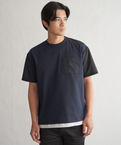 tシャツ 冷感異素材コンビTシャツ メンズ | ikka | 11