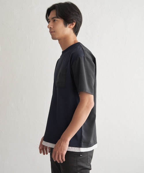 tシャツ 冷感異素材コンビTシャツ メンズ | ikka | 12