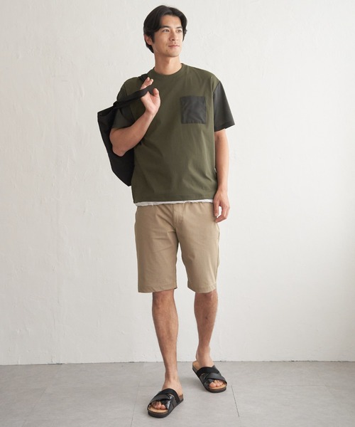 tシャツ 冷感異素材コンビTシャツ メンズ | ikka | 20