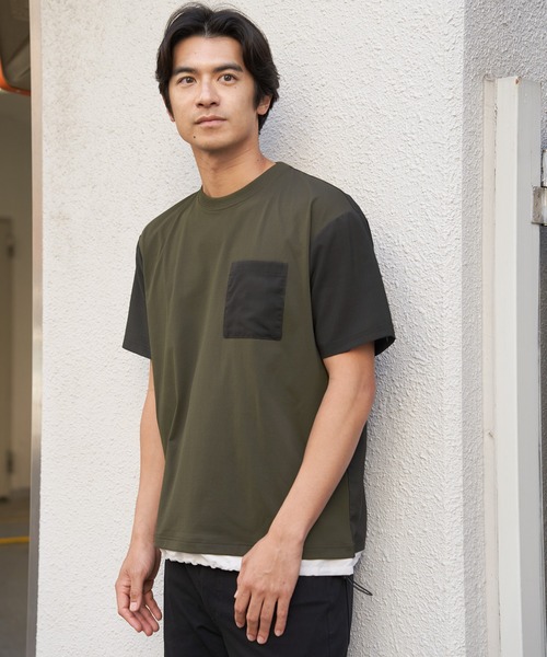 tシャツ 冷感異素材コンビTシャツ メンズ | ikka | 15