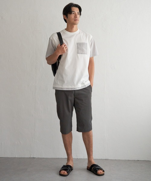 tシャツ 冷感異素材コンビTシャツ メンズ | ikka | 23