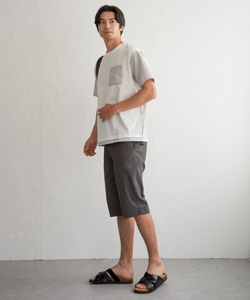 tシャツ 冷感異素材コンビTシャツ メンズ | ikka | 24