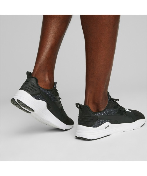 「PUMA」 ローカットスニーカー 26.5cm ブラック×ブラック メンズ_画像3