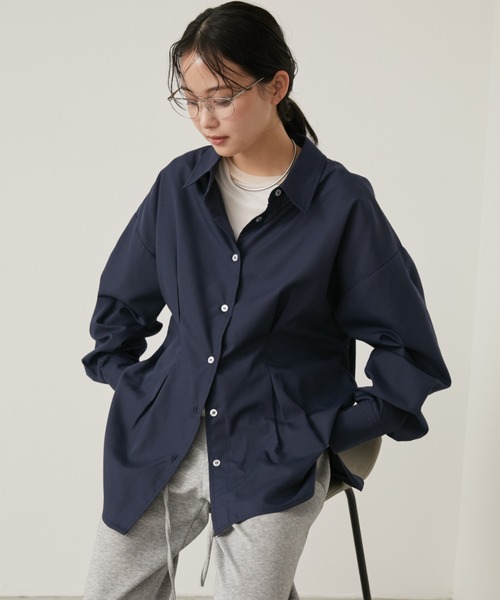「Aunt Marie's」 長袖シャツ FREE サックスブルー レディース_画像4