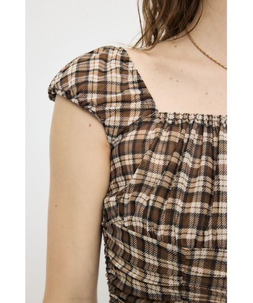 MOUSSY（マウジー） タンクトップ ノースリーブ ASYMMETRY GATHER 