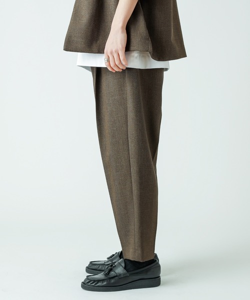 「Lui's」 スラックス MEDIUM ダークブラウン メンズ_画像4