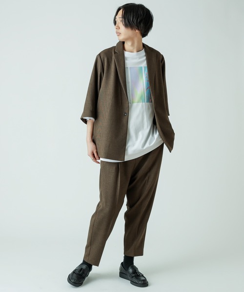 「Lui's」 スラックス MEDIUM ダークブラウン メンズ_画像6