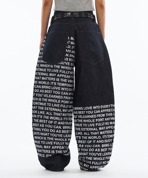 「WISH FOR EVER」 デニムパンツ MEDIUM ブラック メンズ_画像4