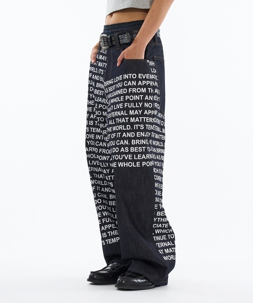 「WISH FOR EVER」 デニムパンツ MEDIUM ブラック メンズ_画像5