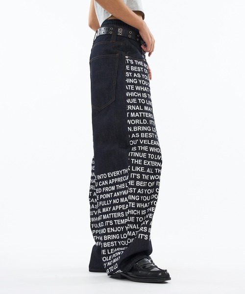 「WISH FOR EVER」 デニムパンツ MEDIUM ブラック メンズ_画像7