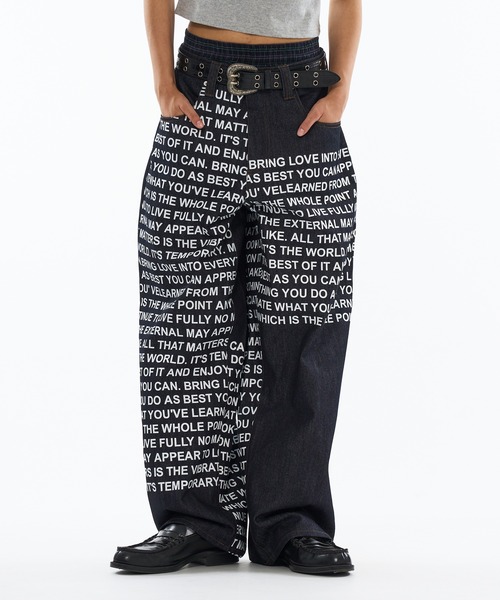 「WISH FOR EVER」 デニムパンツ MEDIUM ブラック メンズ_画像8
