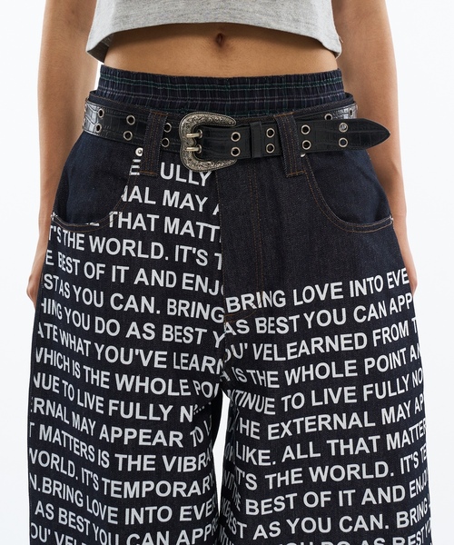 「WISH FOR EVER」 デニムパンツ MEDIUM ブラック メンズ_画像9