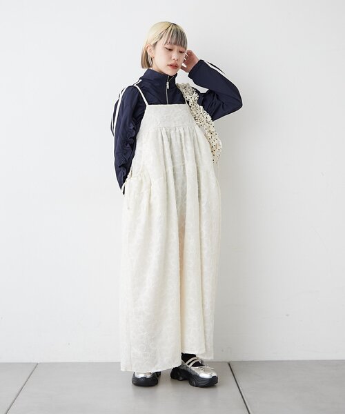 「w closet」 キャミソールワンピース FREE オフホワイト レディース_画像9