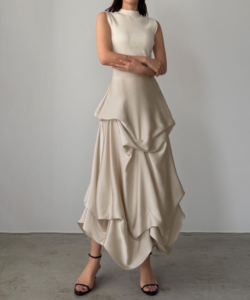 「Louere」 ロングスカート X-LARGE ブラック レディース_画像5