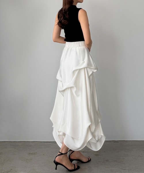 「Louere」 ロングスカート X-LARGE ブラック レディース_画像7