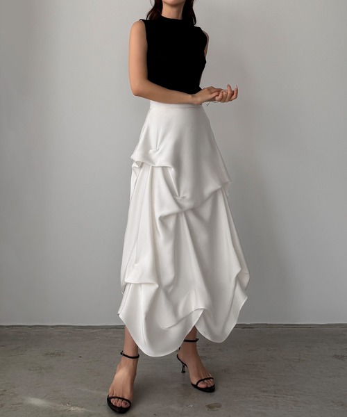 「Louere」 ロングスカート X-LARGE ブラック レディース_画像9