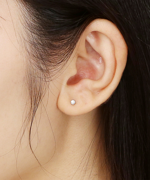 ピアス プラチナ ダイヤモンド ピアス（0.1ct） BLOOM/ブルーム レディースの画像