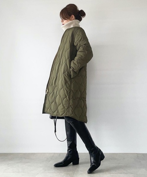 新品・未使用 タグ付きEmma Taylorキルティング ロングコート38 美シルエット3wayキルティングフードコート Emma Taylor│STYLEDOOR