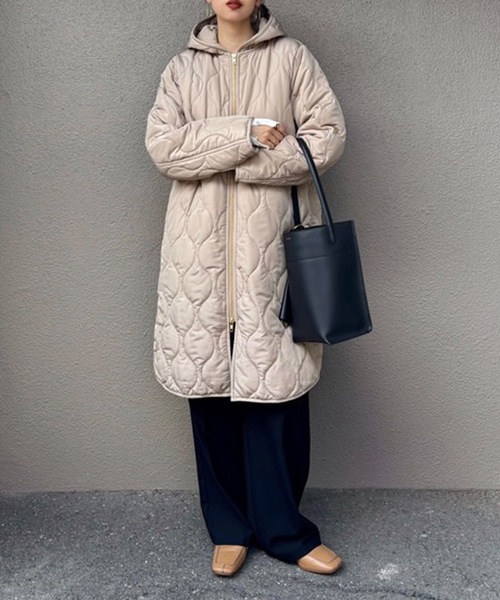 未使用　定価22,000円Emma Taylor キルティングフードコート 美シルエット3wayキルティングフードコート Emma Taylor│STYLEDOOR