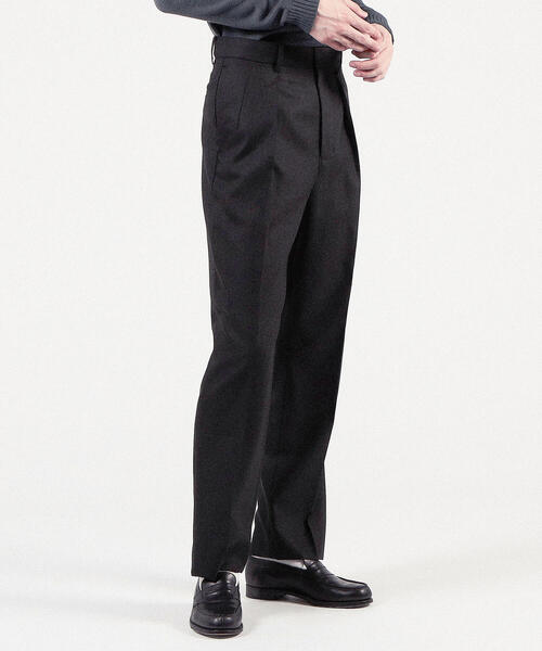 パンツ シェットランドウール 1プリーツパンツ シェットランドウール