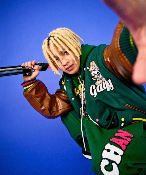 Galfy スタジャン ガルフィー ロゴファイヤーレーシングジャケット GALFY ジャケット スタジャン GALFY/ガルフィー二代目わんわん
