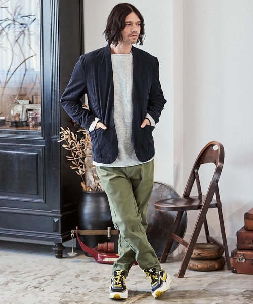 THIRD MAGAZINE✨コーデュロイジャケット ノーカラー ジャケット CAMBIO ジャケット ノーカラージャケット mj9453- コーデュロイ