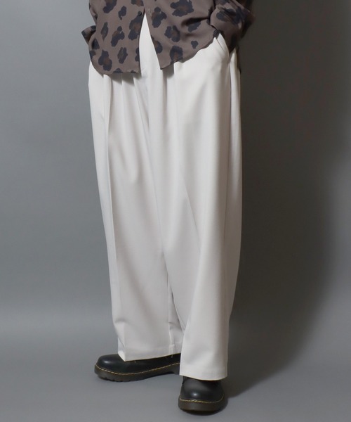 ANPAS（アンパス） ワイドパンツ スラックス Center-Press 2-Tuck Wide