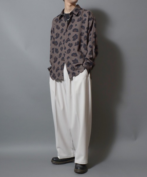 ANPAS（アンパス） ワイドパンツ スラックス Center-Press 2-Tuck Wide