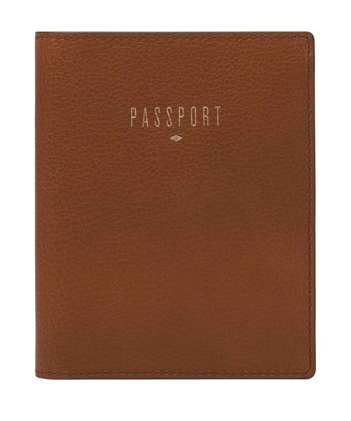 【新品・未使用】FOSSIL レザーパスポートケース FOSSIL カードケース フォッシル パスポート入れ ユニセックス