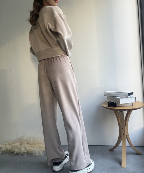 セットアップ 「セットアップ」ジップニットソーカーディガン＆パンツ レディース | LACーVERT | 21