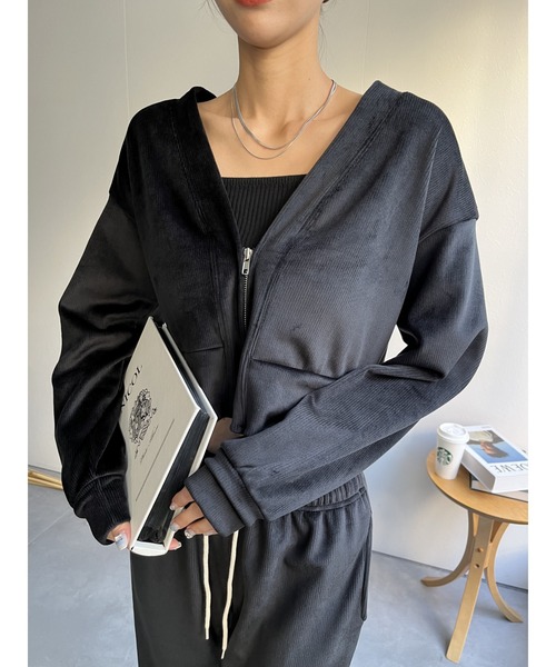 セットアップ 「セットアップ」ジップニットソーカーディガン＆パンツ レディース | LACーVERT | 16