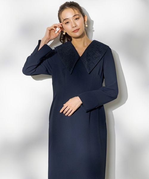 troisiemeCHACO ドレス 「chaco」「2024VERY2月号掲載」3WAY 衿 