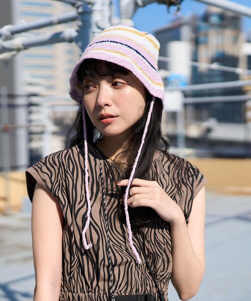 バケットハット クロシェハット つば広帽子 帽子 y2k フェアリーグランジ Barairo no Boushi 帽子 レディース UVカット 春夏 つば広 バラ
