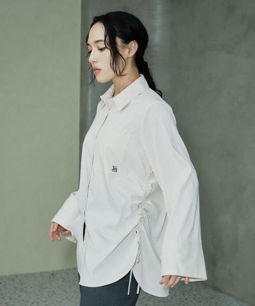 ブラウス シャツ 「Formeque」ワイドスリーブシャーリングシャツ レディース Formeque ブラウス シャツ 「Formeque」ワイドスリーブ