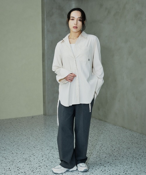 ブラウス シャツ 「Formeque」ワイドスリーブシャーリングシャツ レディース Formeque ブラウス シャツ 「Formeque」ワイドスリーブ