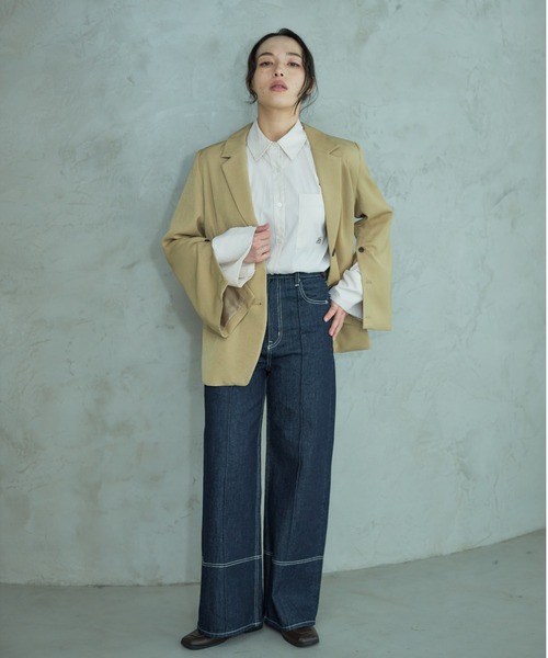 ブラウス シャツ 「Formeque」ワイドスリーブシャーリングシャツ レディース Formeque】ワイドスリーブシャーリングシャツ（シャツ/ブラウス
