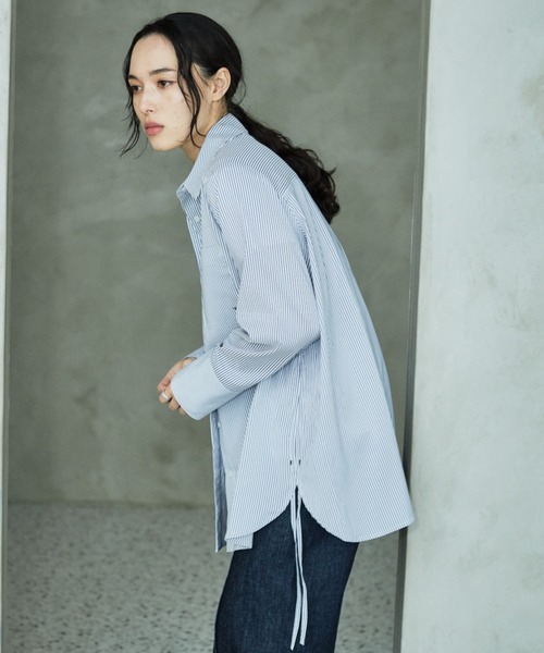 ブラウス シャツ 「Formeque」ワイドスリーブシャーリングシャツ レディース Formeque ブラウス シャツ 「Formeque」ワイドスリーブ