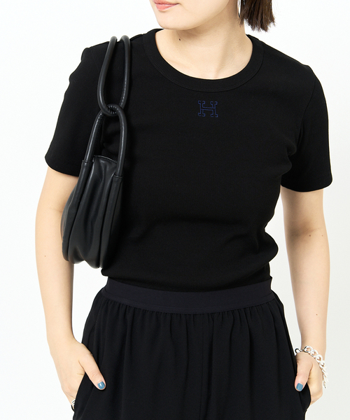 HARDY NOIR tシャツ Tシャツ 細リブTシャツ レディース