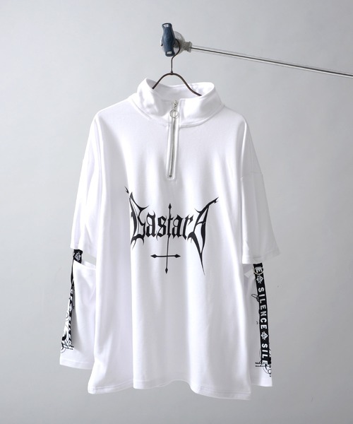 Revo. tシャツ 袖取り外し 2way ハーフジップ ポンチ プルオーバー 