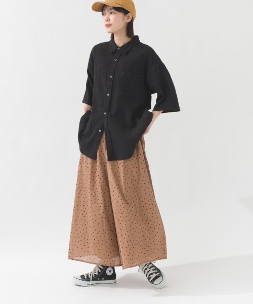 OMNES（オムネス） シャツ 半袖 メンズダブルガーゼ半袖シャツ メンズ