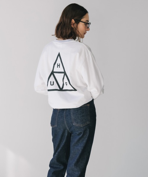 ！人気！HUF！メンズtシャツ！ロンt！セット ハフ Tシャツ 長袖 HUF SET TT LS TEE ロンT ホワイト ブラック
